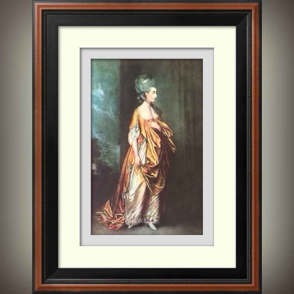 Vintage 1937 Circa - “Mrs. Grace Dalrymple Elliot” by Gainsborough Art Print